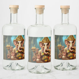 Ganeshが自撮り リキュールボトルラベル