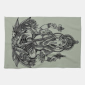 Ganeshのイラストレーション キッチンタオル (横)