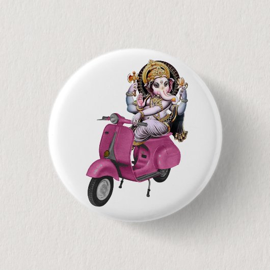 GaneshのスクーターII 缶バッジ (正面)