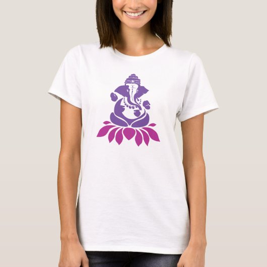 Ganeshの女性のFlowyのワイシャツ Tシャツ (正面)