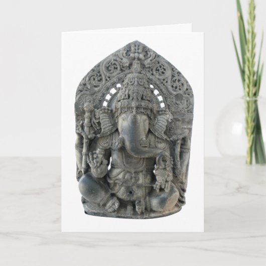 Ganeshの彫像の挨拶状 シーズンカード (正面)