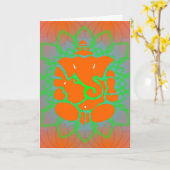 Ganeshの挨拶状 カード (黄色い花)