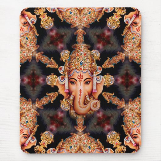 Ganeshの曼荼羅のマウスパッド マウスパッド (正面)