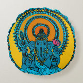 ganeshの枕 ラウンドクッション (正面)