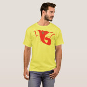 Ganeshの黄色い抽象芸術 Tシャツ (正面フル)