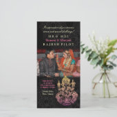 Ganeshインディアン結婚's Thank You Photo Cards サンキューカード (スタンド正面)