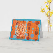 Ganeshカードオレンジ カード (黄色い花)