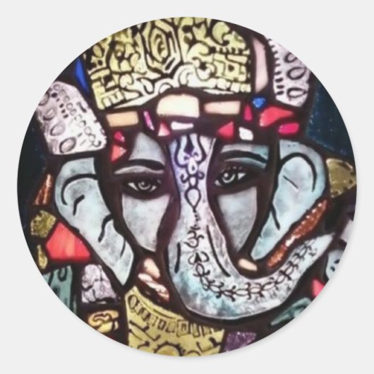 Ganeshスタンプ ラウンドシール (正面)