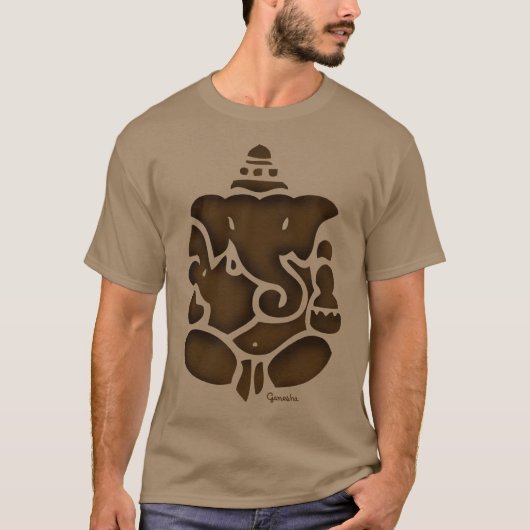 Ganeshブラウン Tシャツ (正面)