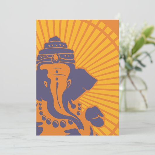 Ganesh主のブライダルシャワーの招待状 招待状 (スタンド正面)