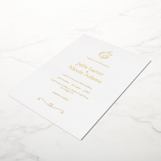 Ganesh象徴的なヒンズー教ミニマル結婚主義者 箔招待状 (回転した状態)