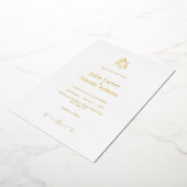 Ganesh象徴的なヒンズー教ミニマル結婚主義者 箔招待状 (回転した状態)