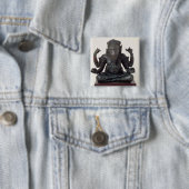 Ganesh、遅く第12早13世紀、Angkor 缶バッジ (インサイチュ)