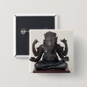 Ganesh、遅く第12早13世紀、Angkor 缶バッジ (正面&裏面)