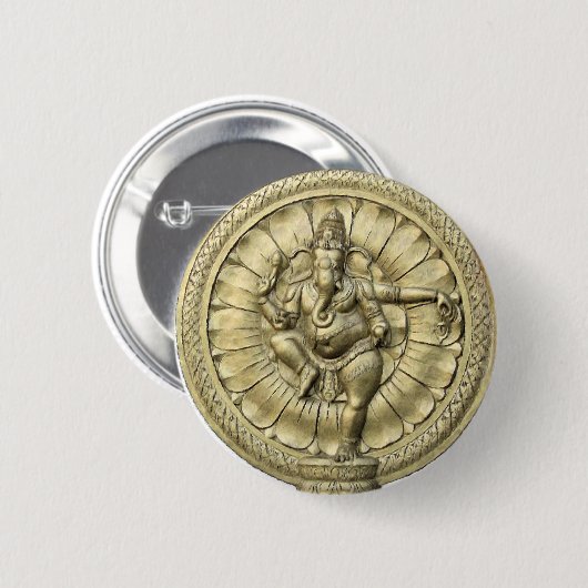 Ganesh (金) 缶バッジ (正面&裏面)