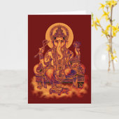 Ganesh -障害の除去剤 カード (黄色い花)