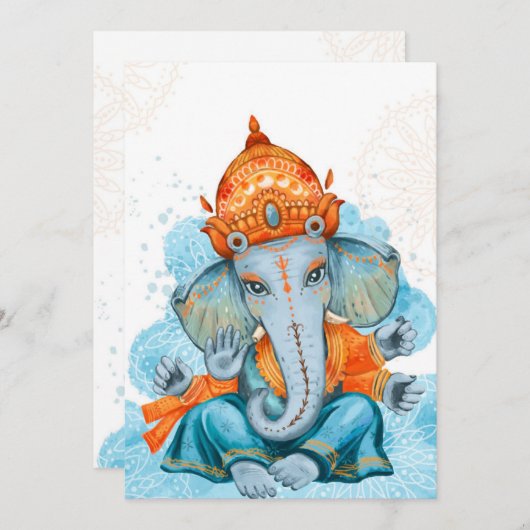 Ganesh Chaturthi 招待状 (正面/裏面)