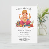 ganesh chaturthi Birthday Invitation 招待状 (スタンド正面)