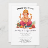 ganesh chaturthi Birthday Invitation 招待状 (正面/裏面)