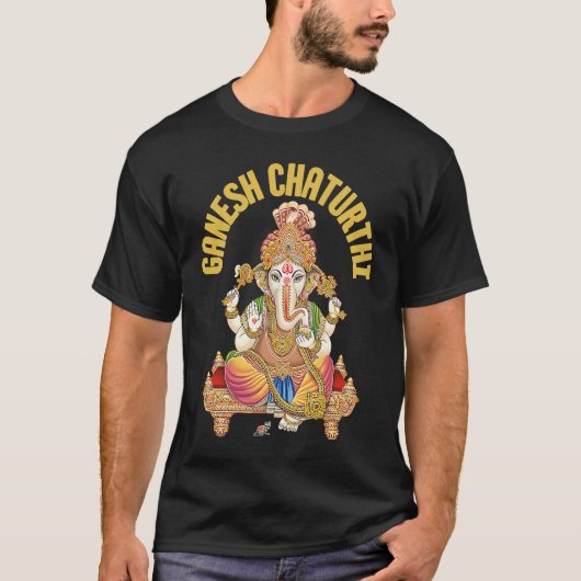 Ganesh Chaturthi  Hinduism Elephant God Tシャツ (正面)