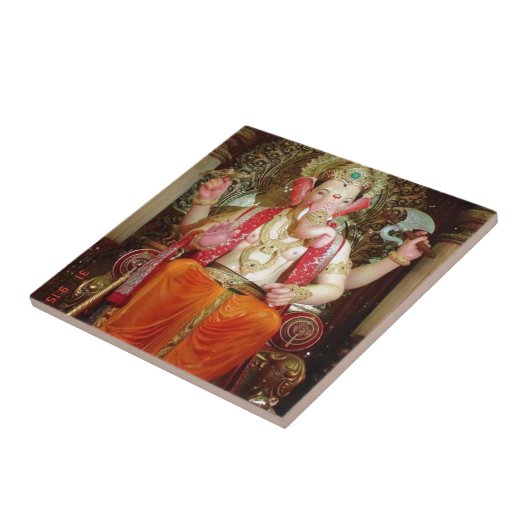 Ganesh Ganeshaヒンズー教のインドのアジアゾウの神 タイル (側面)