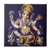 Ganesh Ganeshaヒンズー教のインドのアジアゾウの神 タイル (正面)