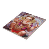 Ganesh Ganeshaヒンズー教のインドのアジアゾウの神 タイル (側面)
