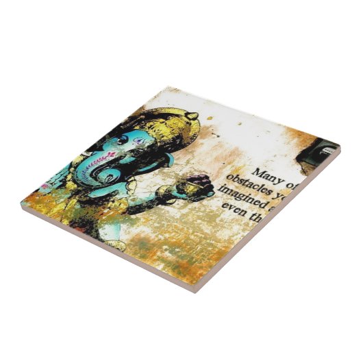 Ganesh Ganeshaヒンズー教のインドのアジアゾウの神 タイル (側面)