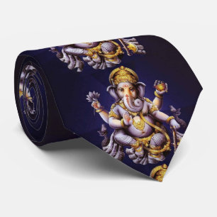Ganesh Ganeshaヒンズー教のインドのアジアゾウの神 ネクタイ