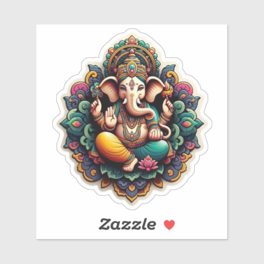 Ganesh / Ganesha / Ganpatiステッカーデカール シール (シート)