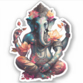 Ganesh Hindu Sticker シール (正面)