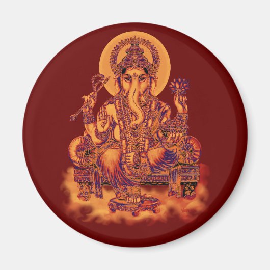 Ganesh - Remover of Obstacles マグネット (正面)
