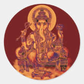 Ganesh - Remover of Obstacles ラウンドシール (正面)