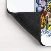 Ganesh、ShivaおよびParvatiのGanesha、Durga主 マウスパッド (コーナー)