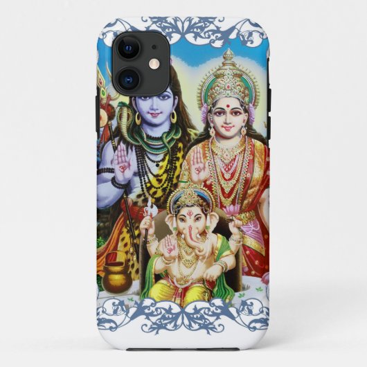 Ganesh、ShivaおよびParvatiのGanesha、Durga主 Case-Mate iPhoneケース (裏面)