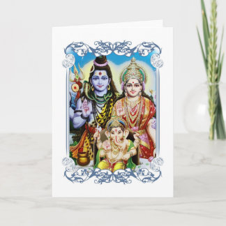 Ganesh, Shiva and Parvati, Lord Ganesha, Durga カード