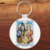 Ganesh, Shiva and Parvati, Lord Ganesha, Durga キーホルダー (正面)