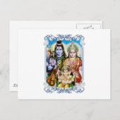 Ganesh, Shiva and Parvati, Lord Ganesha, Durga ポストカード (正面/裏面)