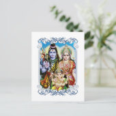 Ganesh, Shiva and Parvati, Lord Ganesha, Durga ポストカード (スタンド正面)