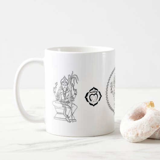 Ganeshaおよび女神のコーヒー・マグ コーヒーマグカップ (ドーナツ)
