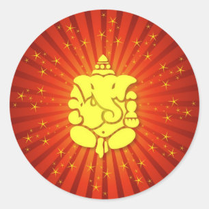 Ganeshaきらめくな主 ラウンドシール
