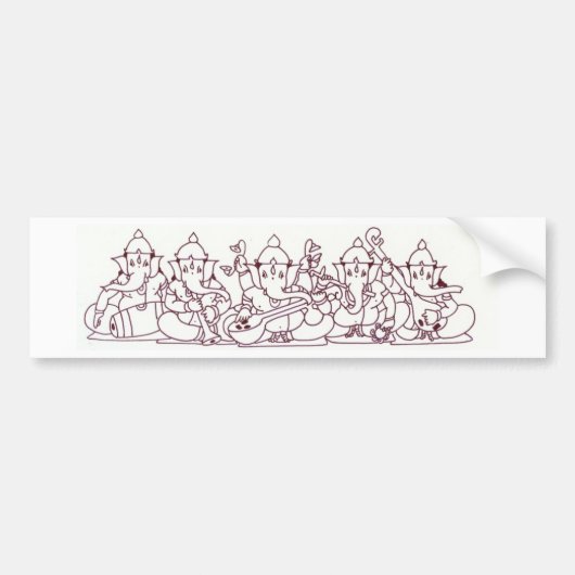 Ganeshaのステッカー バンパーステッカー (正面)