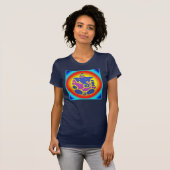Ganeshaの虹の曼荼羅の上 Tシャツ (正面フル)