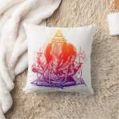 Ganeshaの装飾用クッション16" x 16" クッション (ブランケット)