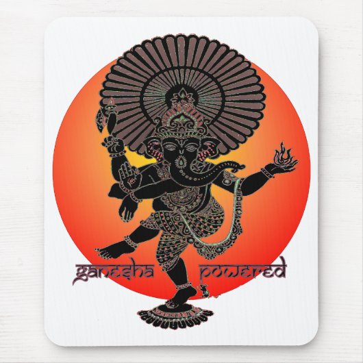 Ganeshaは動力を与えました マウスパッド (正面)