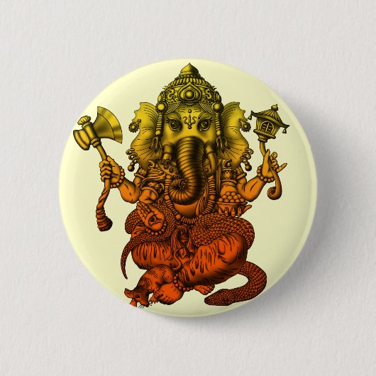 Ganesha7 缶バッジ (正面)