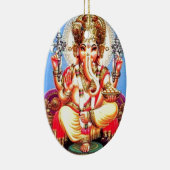 Ganesha (गणेश)のインドゾウ セラミックオーナメント (右)