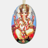 Ganesha (गणेश)のインドゾウ セラミックオーナメント (左)
