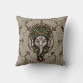 Ganesha -キャンバスの色主 クッション (裏面)