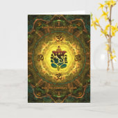 Ganesha -成功、勝利、繁栄、知識 カード (黄色い花)